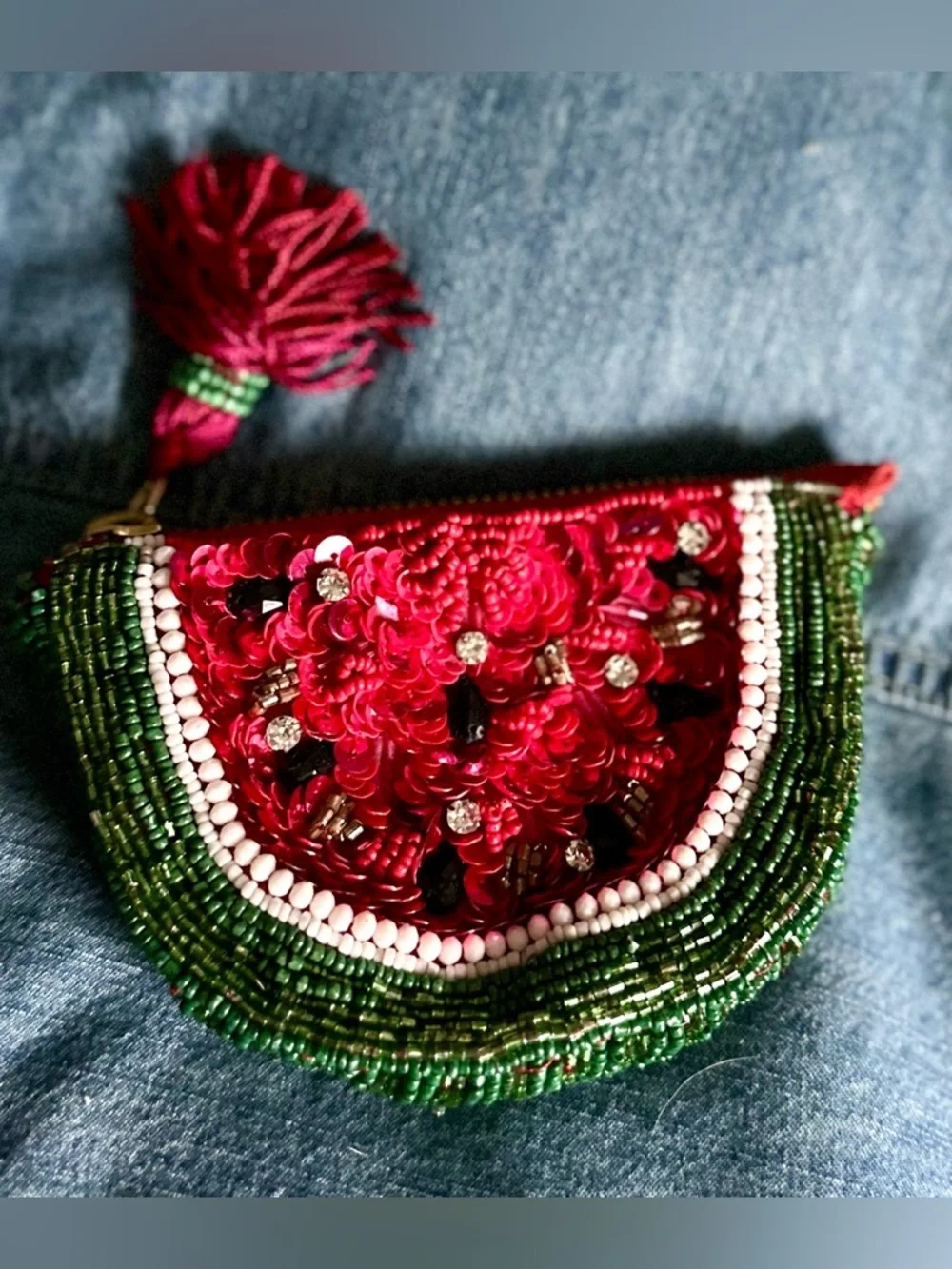 RARE ANTHROPOLOGIE NWT Watermelon Coin Purse